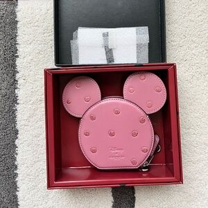 Disney Coach Pink Polka Dot Coin Purse